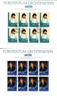 LIECHTENSTEIN MI-NR. 797-798 O KLEINBOGENSATZ LIBA '82 ERBPRINZ HANS-ADAM UND ERBPRINZESSIN MARIE - Blocs & Feuillets