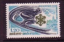 FRANZÖSISCH ANDORRA MI-NR. 272 POSTFRISCH(MINT) OLYMPISCHE WINTERSPIELE 1976 - SKIABFAHRT - Invierno 1976: Innsbruck