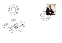 LIECHTENSTEIN MI-NR. 464 FDC FÜRST FRANZ JOSEF II. 1966 - FDC