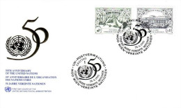 UNO WIEN MI-NR. 186-187 FDC 50 JAHRE UNO - Other & Unclassified