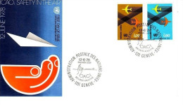 UNO GENF MI-NR. 76-77 FDC ICAO - FLUGZEUGE - Other & Unclassified