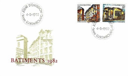 LUXEMBOURG MI-NR. 1056-1057 FDC BAUWERKE STAATSMUSEUM SYNAGOGE - FDC