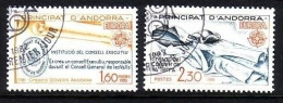 ANDORRA FRANZÖSISCH MI-NR. 321-322 GESTEMPELT(USED) EUROPA 1982 HISTORISCHE EREIGNISSE 1.VERFASSUNG - 1982