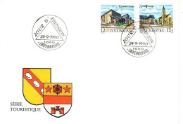 LUXEMBOURG MI-NR. 1251-1252 FDC TOURISMUS - KIRCHE - FDC