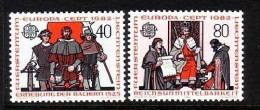 LIECHTENSTEIN MI-NR. 791-792 POSTFRISCH(MINT) EUROPA 1982 HISTORISCHE EREIGNISSE BAUERNAUFSTAND - 1982