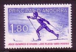 ANDORRA FRANZÖSISCH MI-NR. 304 POSTFRISCH(MINT) OLYMPISCHE WINTERSPIELE LAKE PLACID 1980 - SKILANGLAUF - Ski
