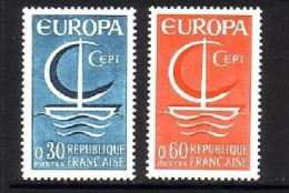 FRANKREICH MI-NR. 1556-1557 POSTFRISCH(MINT) EUROPA 1966 SEGEL - 1966