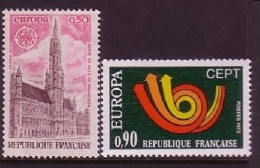 FRANKREICH MI-NR. 1826-1827 POSTFRISCH EUROPA 1973 POSTHORN - 1973