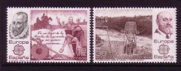 SPANIEN MI-NR. 2585-2586 POSTFRISCH(MINT) EUROPA 1983 GROSSE WERKE SEILBAHN ÜBER NIAGARAFÄLLE - 1983