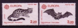 FRANKREICH MI-NR. 2546-2547 POSTFRISCH(MINT) EUROPA 1986 NATUR- Und UMWELTSCHUTZ KATZE FLEDERMAUS - 1986