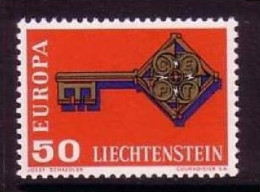 LIECHTENSTEIN MI-NR. 495 POSTFRISCH(MINT) EUROPA 1968 KREUZBARTSCHLÜSSEL - 1968