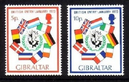 GIBRALTAR MI-NR. 297-298 POSTFRISCH(MINT) AUFNAHME GROSSBRITANNIENS In Die EU - Francobolli