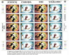 JERSEY MI-NR. 253-256 POSTFRISCH(MINT) KLEINBOGENSATZ EUROPA 1981 FOLKLORE - 1981