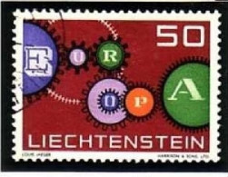 LIECHTENSTEIN MI-NR. 414 GESTEMPELT(USED) EUROPA 1961 GETRIEBEMUSTER - 1961