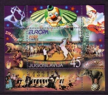 JUGOSLAWIEN BLOCK 53 POSTFRISCH(MINT) EUROPA 2002 ZIRKUS - 2002