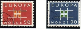 NORWEGEN MI-NR. 498-499 GESTEMPELT(USED) EUROPA 1963 - 1963