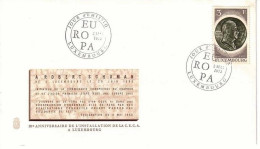 LUXEMBOURG MI-NR. 849 FDC MONTANUNION ROBERT SCHUMAN 1972 - FDC