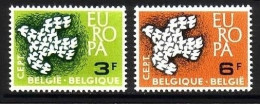 BELGIEN MI-NR. 1253-1254 POSTFRISCH(MINT) EUROPA 1961 - TAUBE - 1961