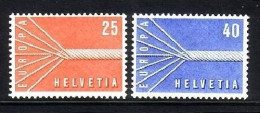 SCHWEIZ MI-NR. 646-647 POSTFRISCH(MINT) EUROPA 1957 SIEBENADRIGES SEIL - 1957