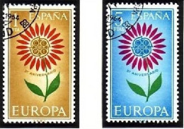 SPANIEN MI-NR. 1501-1502 GESTEMPELT(USED) EUROPA 1964 STILISIERTE BLUME - 1964