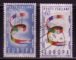 ITALIEN MI-NR. 992-993 GESTEMPELT(USED) EUROPA 1957 - 1957