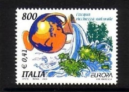 ITALIEN MI-NR. 2762 POSTFRISCH(MINT) EUROPA 2001 WASSER - 2001