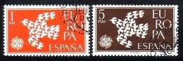 SPANIEN MI-NR. 1266-1267 O EUROPA 1961 - TAUBE - 1961