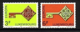 LUXEMBOURG MI-NR. 771-772 POSTFRISCH(MINT) EUROPA 1968 KREUZBARTSCHLÜSSEL - Unused Stamps