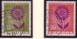 DEUTSCHLAND MI-NR. 445-446 GESTEMPELT(USED) EUROPA 1964 STILISIERTE BLUME - 1964