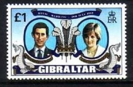 GIBRALTAR MI-NR. 422 POSTFRISCH(MINT) HOCHZEIT Von PRINZ CHARLES Und DIANA SPENCER 1981 - Gibraltar