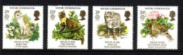 GROSSBRITANNIEN MI-NR. 1068-1071 POSTFRISCH(MINT) CEPT 1986 EULE KATZE MARDER KRÖTE - Owls