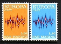 SAN MARINO MI-NR. 997-998 POSTFRISCH(MINT) EUROPA 1972 - STERNE - 1972