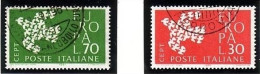 ITALIEN MI-NR. 1113-1114 O EUROPA 1961 - TAUBE - 1961