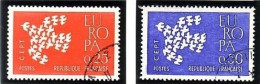 FRANKREICH MI-NR. 1363-1364 O EUROPA 1961 - TAUBE - 1961