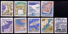 JUGOSLAWIEN MI-NR. 994-1002 POSTFRISCH(MINT) TOURISTENORTE - Ungebraucht