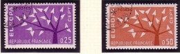 FRANKREICH MI-NR. 1411-1412 O EUROPA 1962 - BAUM - 1962