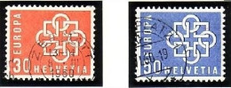 SCHWEIZ MI-NR. 679-680 GESTEMPELT(USED) EUROPA 1959 - 1959