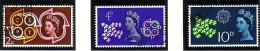 GROSSBRITANNIEN MI-NR. 346-348 GESTEMPELT(USED) EUROPA 1961 TAUBE KÖNIGIN ELIZABETH II - 1961