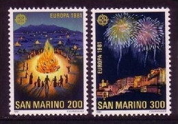 SAN MARINO MI-NR. 1225-1226 POSTFRISCH(MINT) EUROPA 1981 FOLKLORE FEUERWERK - 1981