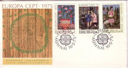 GRIECHENLAND MI-NR. 1198-1200 FDC EUROPA 1975 - GEMÄLDE - 1975