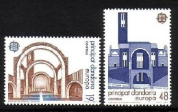 ANDORRA SPANISCH MI-NR. 193-194 POSTFRISCH EUROPA 1987 MODERNE ARCHITEKTUR KIRCHEN - 1987