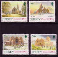 JERSEY MI-NR. 453-456 POSTFRISCH(MINT) WEIHNACHTEN 1988 KIRCHEN (I) - Christmas