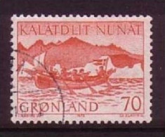 GRÖNLAND MI-NR. 82 GESTEMPELT(USED) POSTBEFÖRDERUNG MIT FRAUENBOOT - Usati