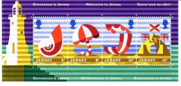 JERSEY BLOCK 1 POSTFRISCH(MINT) TOURISMUS 1975 LEUCHTTURM - Jersey