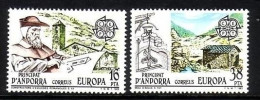 ANDORRA SPANISCH MI-NR. 165-166 POSTFRISCH(MINT) EUROPA 1983 - GROSSE WERKE KIRCHE WASSERMÜHLE - 1983