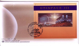 UNO NEW YORK BLOCK 16 FDC UNISPACE III 1999 - Hojas Y Bloques