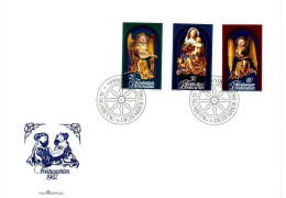 LIECHTENSTEIN MI-NR. 813-815 FDC WEIHNACHTEN 1982 ENGEL - FDC