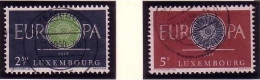 LUXEMBOURG MI-NR. 629-630 GESTEMPELT(USED) EUROPA 1960 WAGENRAD - 1960