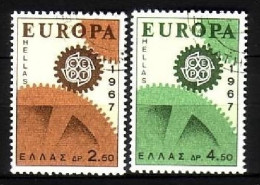 GRIECHENLAND MI-NR. 948-949 GESTEMPELT(USED) EUROPA 1967 ZAHNRÄDER - 1967