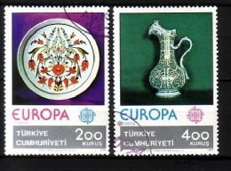 TÜRKEI MI-NR. 2385-2386 O EUROPA 1976 - KUNSTHANDWERK - 1976